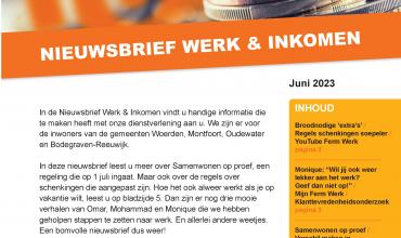 De cover van de juni-editie van de Nieuwsbrief Werk & Inkomen