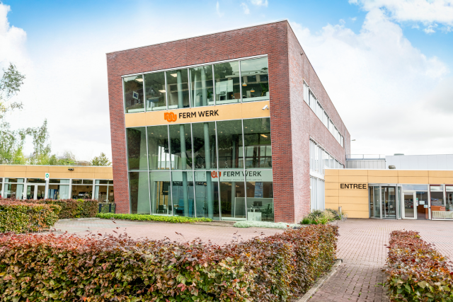 Voorkant van het gebouw waarin Ferm Werk gevestigd is.